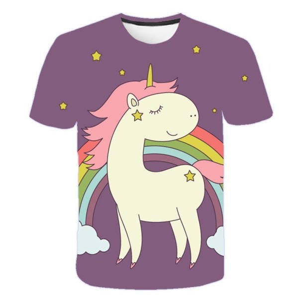 Piger enhjørnings-t-shirt B1521 4 H