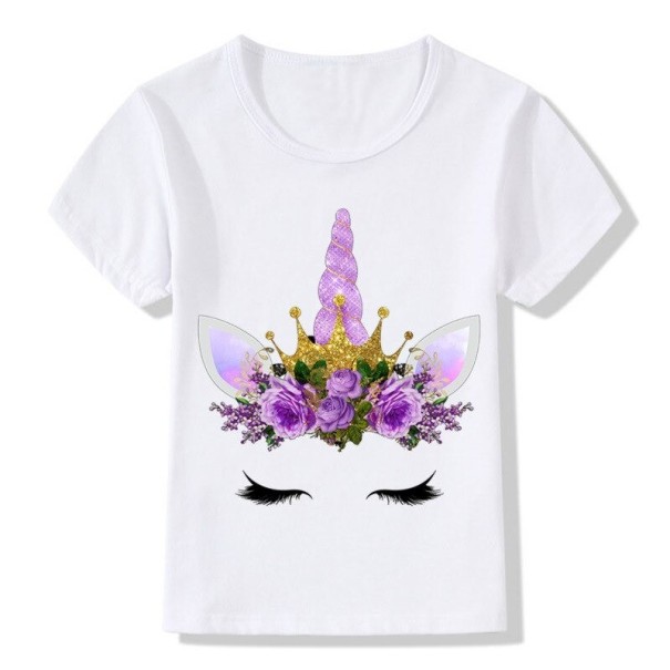Piger enhjørnings-t-shirt B1545 7 G