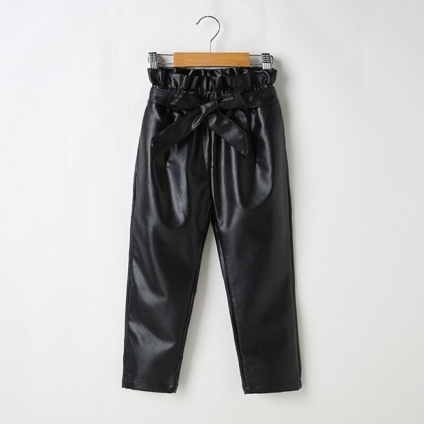 Piger læderbukser T2455 sort 5