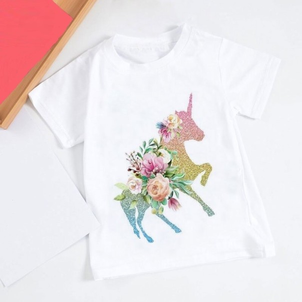 Piger T-shirt B1494 hvid 4 G