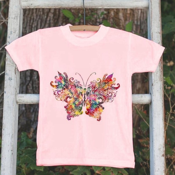 Piger T-shirt B1494 rosa 7 C Piger T-shirt B1494 rosa 7 C