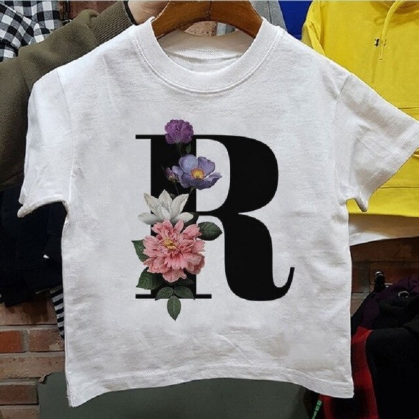 Piger T-shirt med bogstav B1428 12-24 måneder R