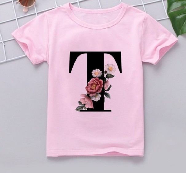 Piger T-shirt med bogstav B1564 8 T