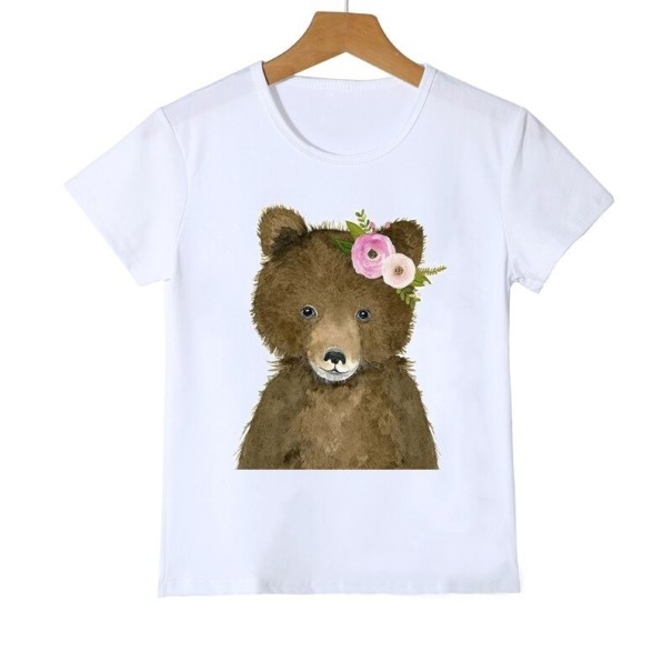 Piger T-shirt med dyr J461 4 G Piger T-shirt med dyr J461 4 G