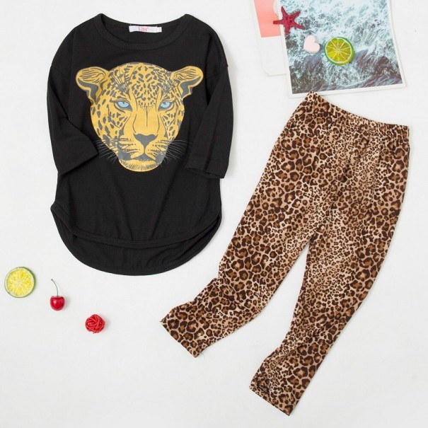Piger T-shirt og leggings L1354 sort 5