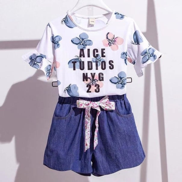Piger T-shirt og shorts L1236 8 C