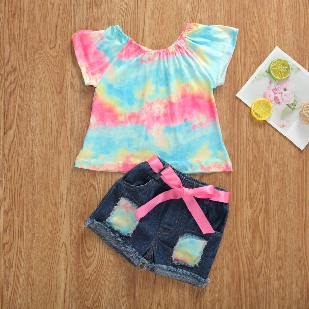Piger T-shirt og shorts L1280 5 B