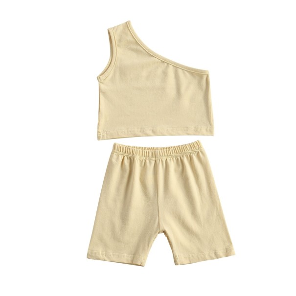 Piger tanktop og shorts L1408 cremefarvet 6-12 måneder