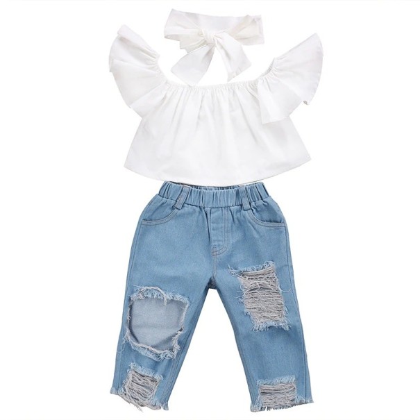 Pigerbluse og bukser L1234 6