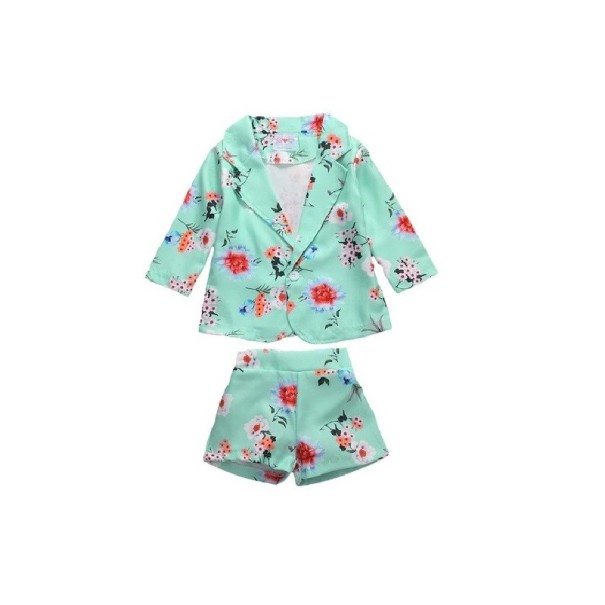 Pigerjakke og shorts L1407 9-12 måneder