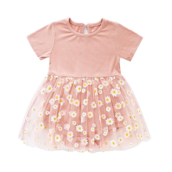 Pigerkjole N331 rosa 6-12 måneder