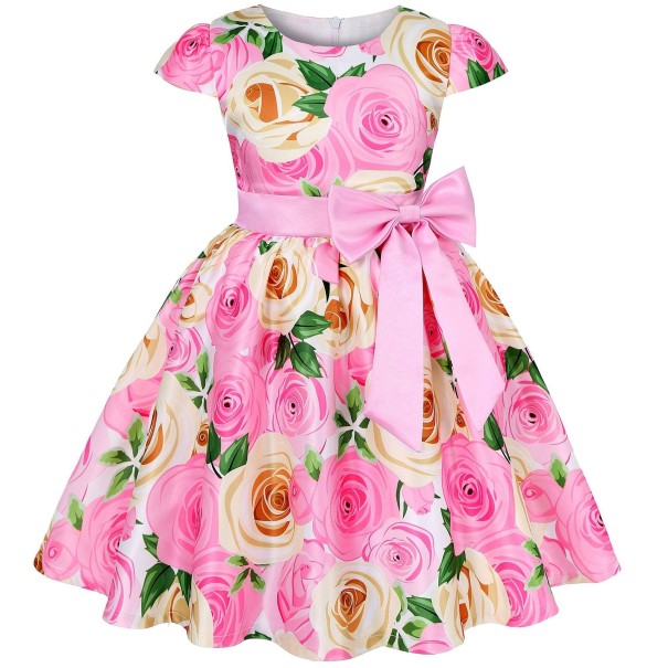 Pigerkjole N336 rosa 4