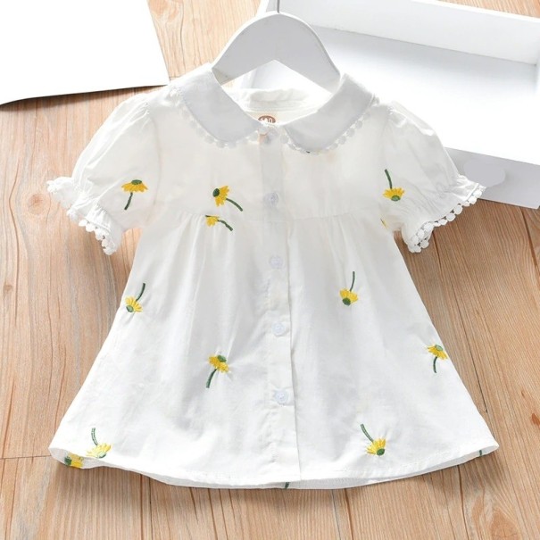 Pigernes blomsterbluse L1777 gul 4