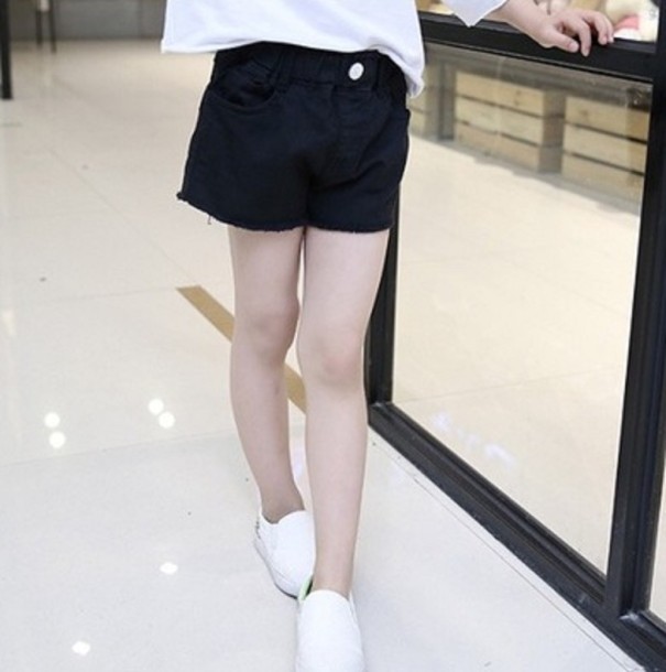 Pigershorts i bomuld J882 sort 6