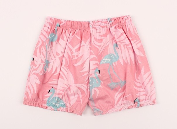 Pigershorts med flamingoprint J2490 rosa 4