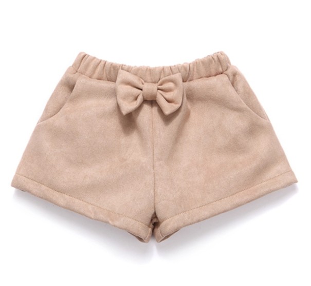 Pigershorts med sløjfe J885 cremefarvet 2