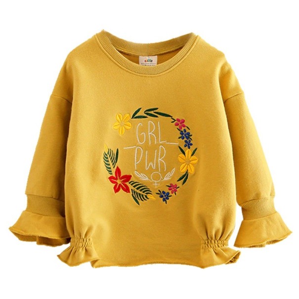 Pigersweatshirt L570 gul 10