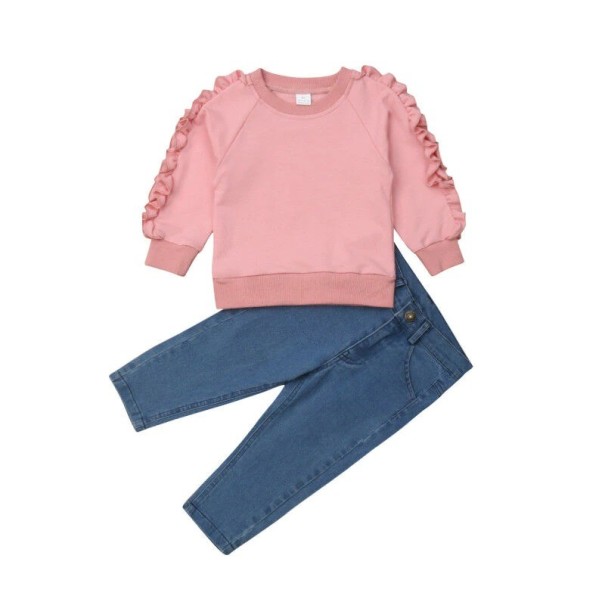 Pigersweatshirt og jeans L1274 3