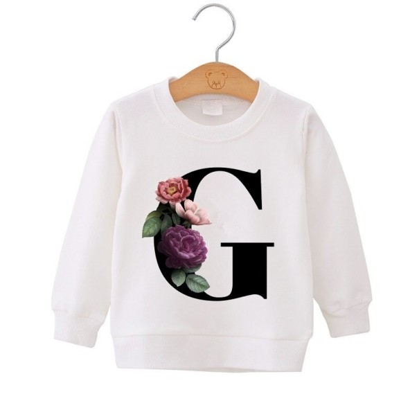 Pigesweatshirt med bogstav 8 G