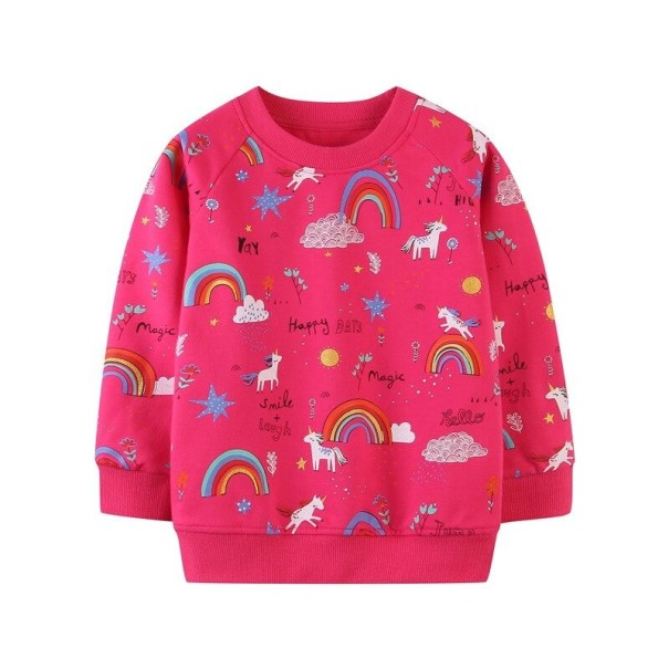 Pigesweatshirt med enhjørninger L564 4