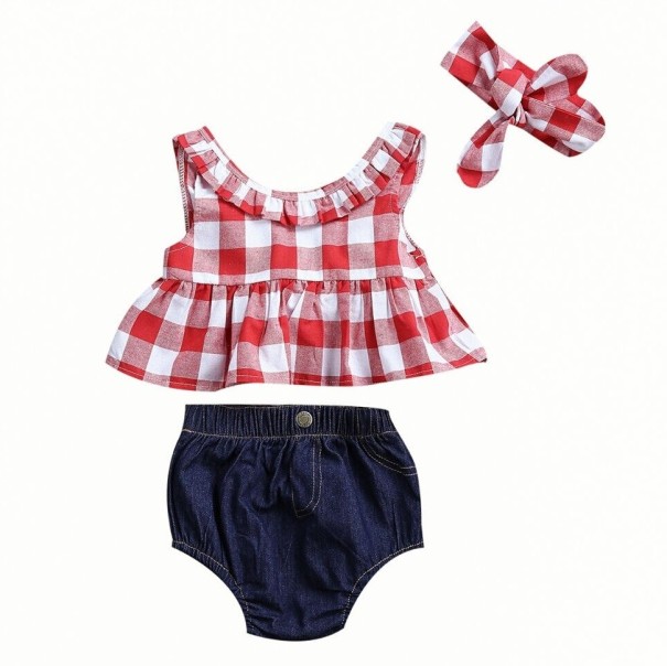 Pigetop og shorts L1252 6-12 måneder