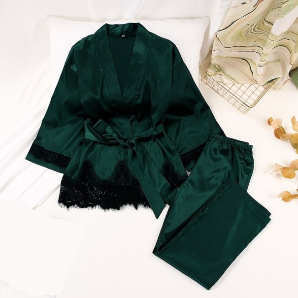 Pigiama da donna P2597 verde scuro M