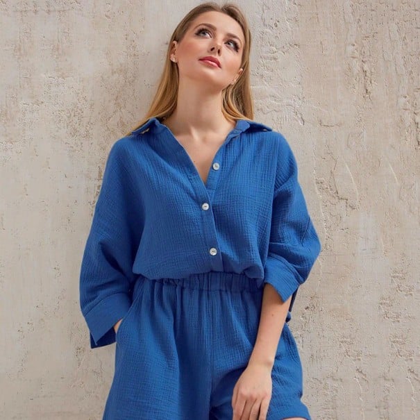 Pigiama da donna P2648 blu XS