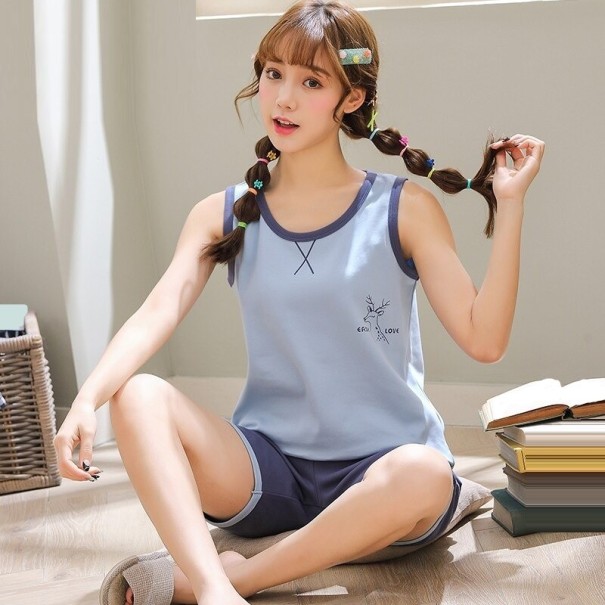 Pigiama da donna P2969 azzurro M