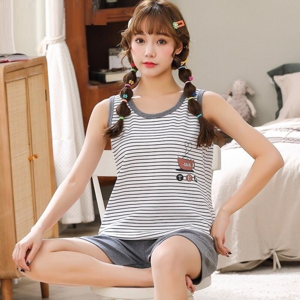 Pigiama da donna P2969 bianco S