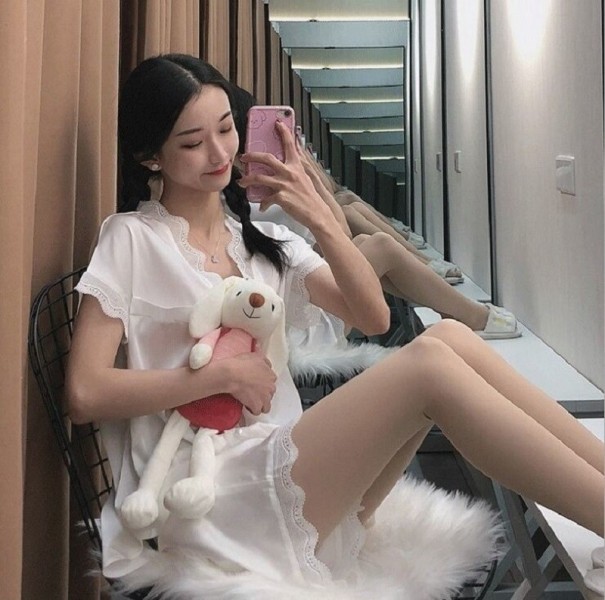 Pigiama da donna P3025 bianco S