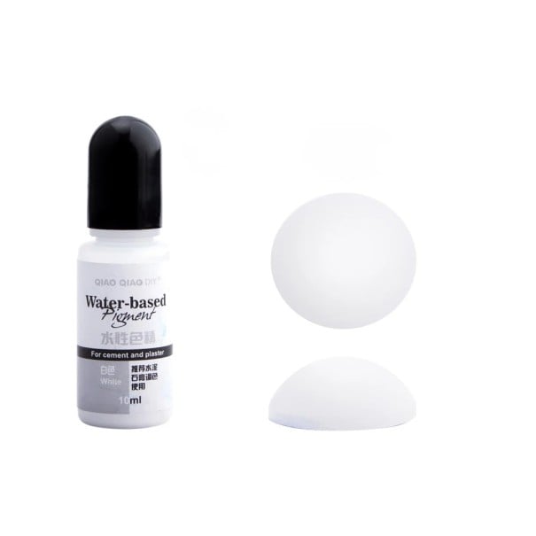 Pigment lichid pentru colorarea gipsului și cimentului 10 ml colorant solubil în apă pentru turnarea formelor de ghivece decorațiuni DIY alb