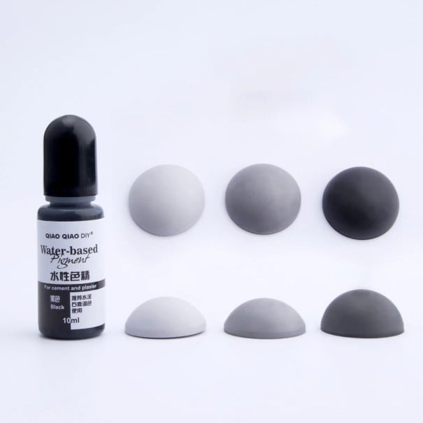 Pigment lichid pentru colorarea gipsului și cimentului 10 ml colorant solubil în apă pentru turnarea formelor de ghivece decorațiuni DIY gri