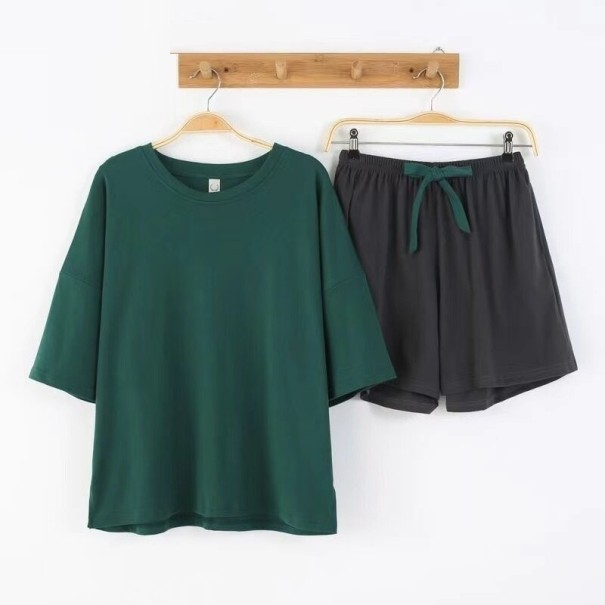 Pijama de mujer P2666 verde oscuro L