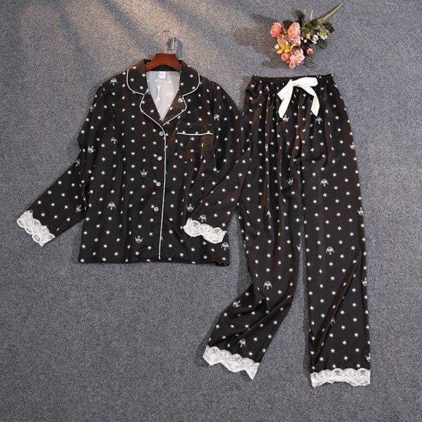 Pijama de mujer P2671 negro S