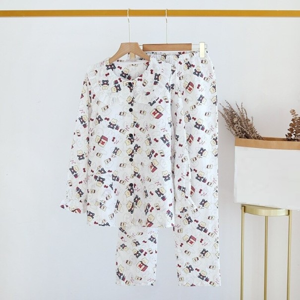 Pijama de mujer P2716 blanco S