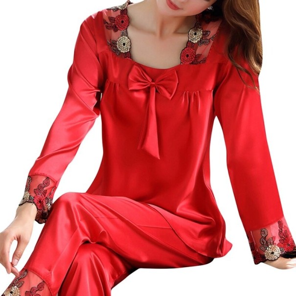 Pijama de mujer P2723 rojo S