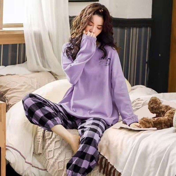 Pijama de mujer P2757 morado claro M