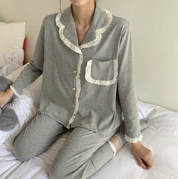 Pijama de mujer P3084 gris XL