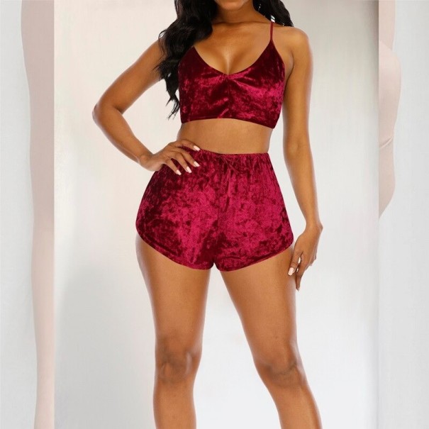Pijama de mujer P546 rojo L