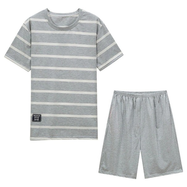 Pijama de rayas para hombre T2413 gris L