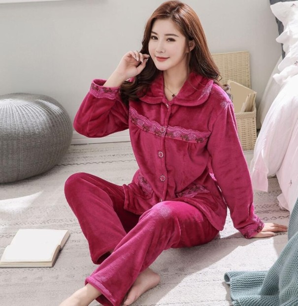 Pijamale dama P2987 burgundy S