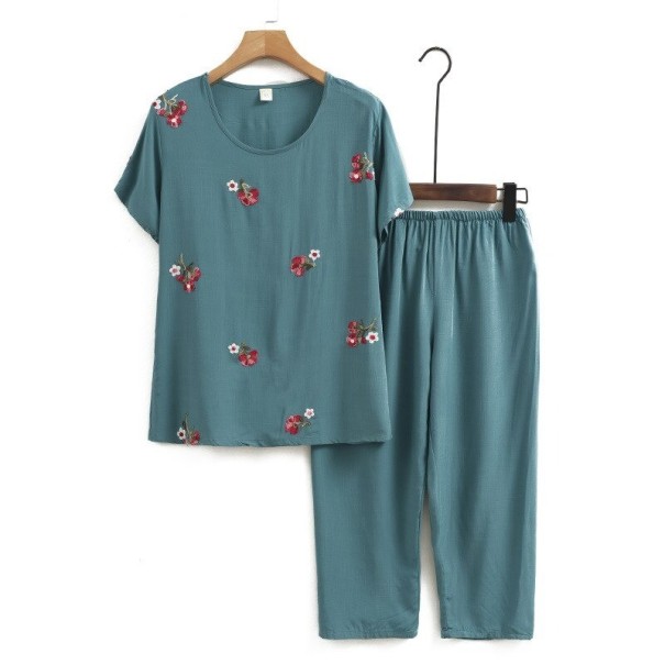 Pijamale de dama P2848 verde inchis L