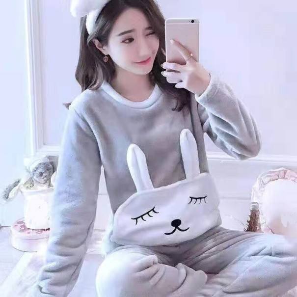 Pijamale de dama P2875 gri L