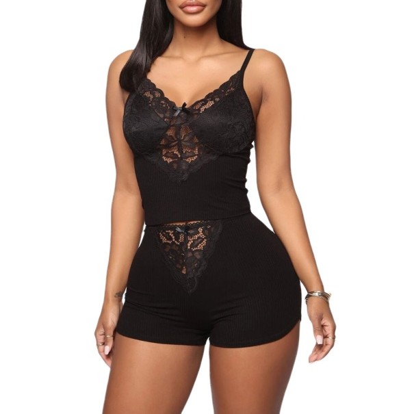 Pijamale de dama P2895 negru L