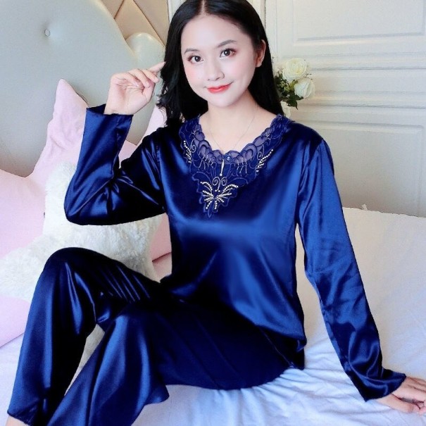 Pijamale de dama P3021 albastru inchis XS