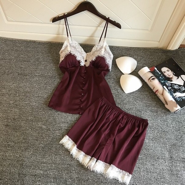 Pijamale de dama P3036 burgundy M