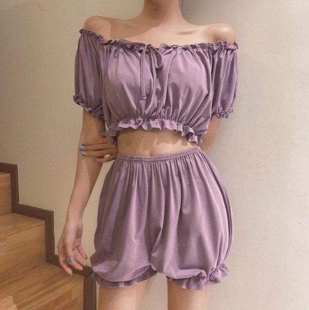 Pijamale de dama P3071 violet deschis XS