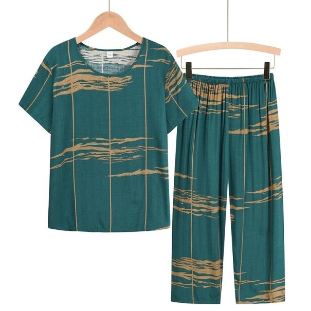 Pijamale de dama P3137 verde inchis XL