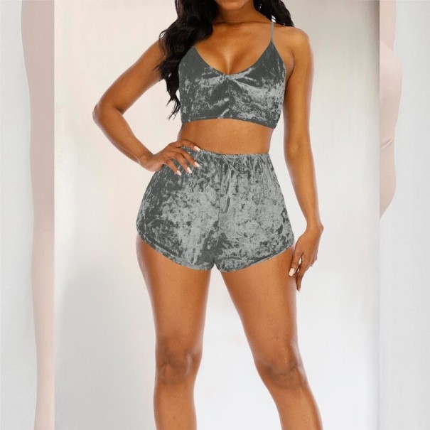 Pijamale de damă P546 gri L