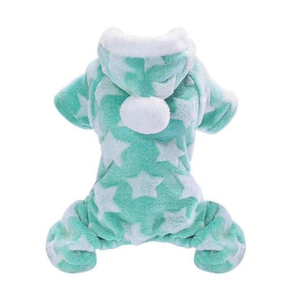 Pijamale pentru câini cu glugă Fleece 0,7 - 1,2 kg Îmbrăcăminte caldă pentru câini de talie mică și căței Pijamale moale din lână Croială verde